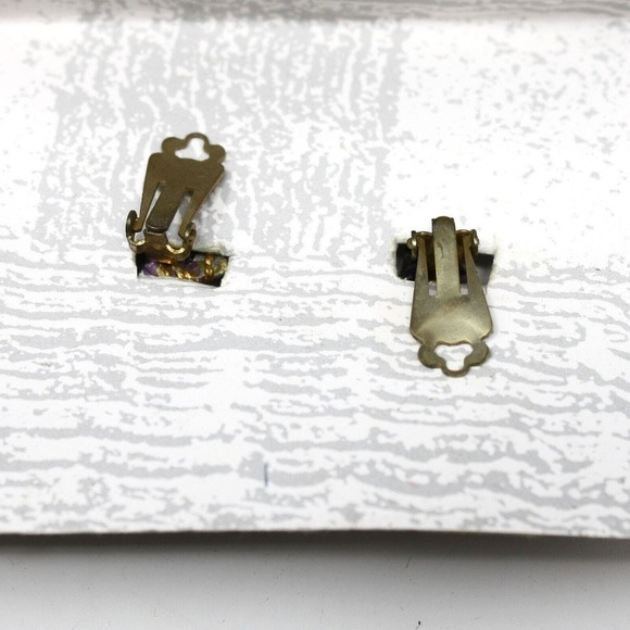 Vintage Alyssa Levitan Handcrafted Origami Clip On Earrings 1991 Original Card - Picture 5 of 9